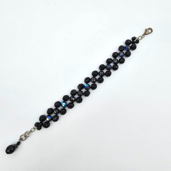 Women's Beaded Bracelet Black, One Size - Picture 1 of 12